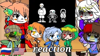 Undertale react to "bad time trio, but I want to die"/RUS ENG/Андертейл реакция