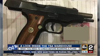 The banned items sitting in a TSA warehouse