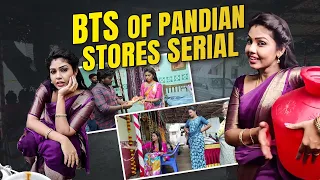Shooting-ல் என்ன தான் நடக்குது😮 | Pandian Stores Shooting Vlog💥 | Hema's Diary