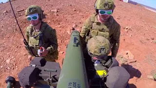 Live fire exercise at Woomera Test Range