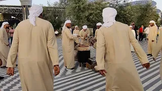 UAE culture dance/folk dance by UAE Local people at Expo 2020..... authentic Drum performance