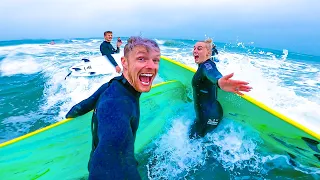 VOOR DE EERSTE KEER SURFEN IN SCHEVENINGEN 🌊 #2517