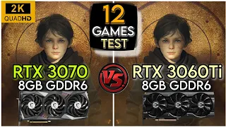 RTX 3070 vs RTX 3060 Ti | 12 Games Test | Which Is Better ?