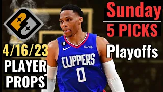 PRIZEPICKS NBA 4/16/23 SUNDAY CORE PLAYER PROPS PLAYOFFS!