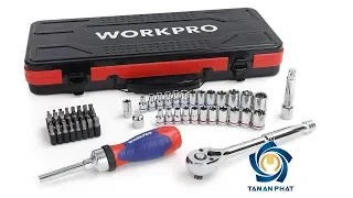 [Review] Bộ tuýp 62 chi tiết Workpro | W003050 | Tân An Phát Equipment