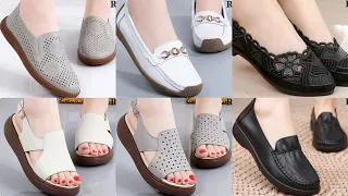NEW GENUINE LEATHER SOFT FOOTWEAR COLLECTION 2024 : SANDAL SHOES SLIPPERS SLIP-ON PUMP BELLY SHOES