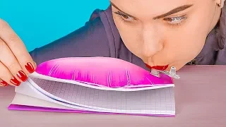 13 Cute Life Hacks For School / School Pranks