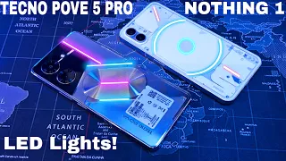 Tecno Pova 5 Pro 5G Vs Nothing Phone 1 ⚡ Unboxing & Comparison ⚡ 5G Phone with LED Light !