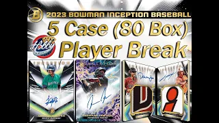 2023 BOWMAN INCEPTION 5 Case (80 Box) Player Break eBay 03/23/24