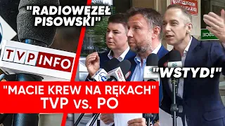 "Macie krew na rękach". Mocne starcie posłów PO z TVP Info