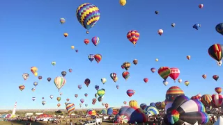 Timelapse Mass Ascension Albuquerque Balloon Fiesta Festival 2017