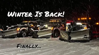 Winter is Back! Fisher Plowing Footage