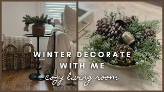 Winter Decorate with me | cozy living room