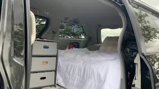 VAN TOUR : My 2013 Toyota Sienna No Build Mini Van Camper Conversion| Minimalist Lifestyle Vlog