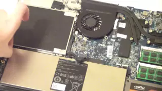 Dell XPS 15z Disassembly - Hard Drive & Battery - How to Remove / Replace to SSD Hard Drive