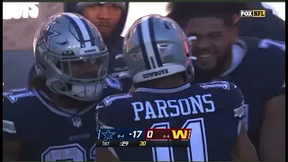 Micah parsons strip sack touchdown!!