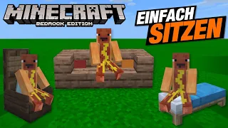 Minecraft Hinsetzen | Wie kann man sitzen? 😲 Minecraft Bedrock Tutorial