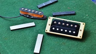 Humbucker Magnet In a Single Coil Experiment (Sound Demo!)