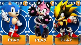 Sonic Dash - Classic Sonic VS Panada Amy VS Super Shadow _ Movie Sonic vs All Bosses Zazz Eggman