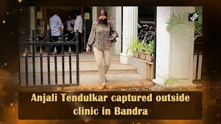 Anjali Tendulkar captured outside clinic in Bandra