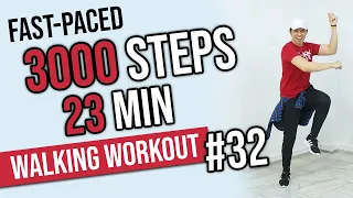 FUN 3000 Step Workout in 23 MINS! • FAST Walking Workout #32 • Keoni Tamayo