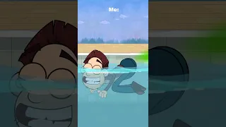 How Normal People Walk In Water Vs. Me 🤣🤣 #memes #animation #shorts