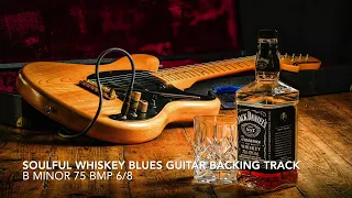 Soulful Whiskey Blues Guitar Backing Track in B Minor 75 Bpm 6/8