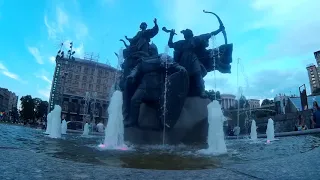 UEFA Football & Square of Independence (Maidan) in Kiev, Ukraine. 24.05.2018