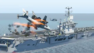 Worst Emergency Landing On Aircraft Carrier Ever | X-plane 11