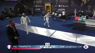 2022 246 T32 01 M S Individual Cairo EGY CHM BLUE KIM KOR vs PIANFETTI FRA