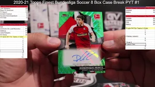 2020/21 Topps Finest Bundesliga Soccer Hobby 8 Box Case Break PYT #1