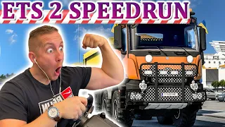 ETS 2 Speedrun Finale: MERCEDES Arocs 8x8 im extremen Offroad GELÄNDE! - LKW Rennen Simulator