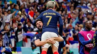 Griezmann assists Giroud goal | France vs England