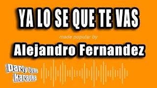 Alejandro Fernandez - Ya Lo Se Que Te Vas (Versión Karaoke)