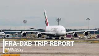 [4K] TRIP REPORT | FRA🇩🇪-DXB🇦🇪 | Emirates Airbus A380-861 | 09.08.2023 🇩🇪✈️