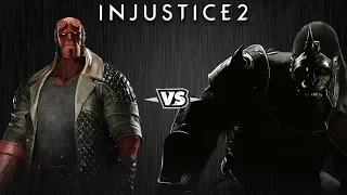 Injustice 2 - Хэллбой против Гориллы Гродда - Intros & Clashes (rus)