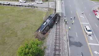 Authorities respond to train derailment in Brunswick with diesel leak, no injuries