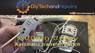 Automatic transfer switch - adding a delay relay for going back to grid