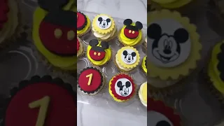 Mickey Mouse Cake & Cupcakes 💛♥️🖤