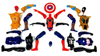 Merakit Mainan Spider-Man, Captain America, Venom dan Thanos Avengers Superhero Toys