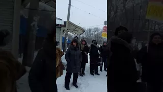 Митинг на рынке возле метро Индустриальная