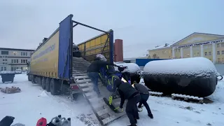 Везём снегоходы.Село Приисковое(Хакасия)Часть 2 Дальнобой по России на Volvo FH