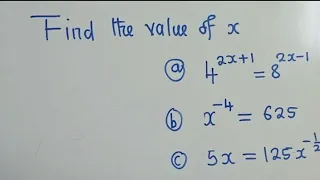 Equations involving Indices