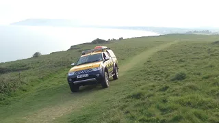 Coastguard Rescue Man on Cliff at Culver Cliff