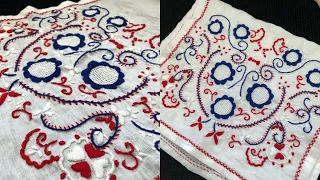 Embroidery inspired by portuguese Bordado de Viana   Part 2