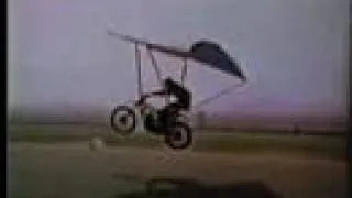 motocross jump with hang glider