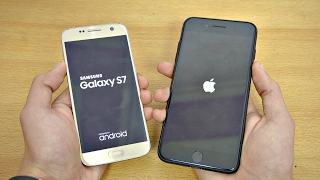 Samsung Galaxy S7 OFFICIAL Android 7.0 Nougat vs iPhone 7 Plus iOS 10.2.1 Speed Test!