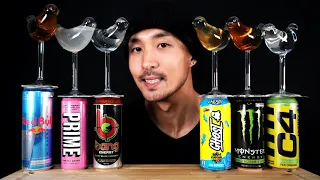 [ASMR] DRINKING MOST POPULAR ENERGY DRINKS | EXTREME GULPS | 99.99% SATISFACTION | DRINKING ASMR