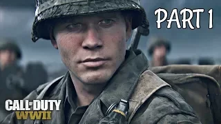 Call Of Duty WW2 Walkthrough Part 1 - D-Day Campaign Intro | PS4 Pro Gameplay