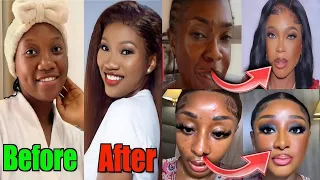 Nollywood actresses: Their faces before & after make up transformation #nollywoodmovies